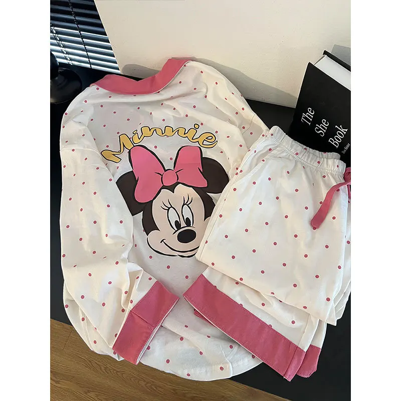Pink Minnie Mouse Pajamas Girls Kawai Pink Polka Point Home Clothes Set Long Sleeves Sleepwear Casual Loungewear Nightgown
Pink Minnie Mouse Pajamas Girls Kawai Pink Polka Point Home Clothes Set Long Sleeves Sleepwear Casual Loungewear Nightgown
