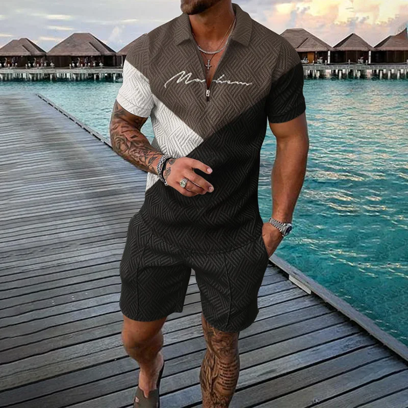 Summer New men's Sportswear two-piece set: Polo shirt, short-sleeved T-shirt, Casual Short Zipper Collar men's Wear Tracksuits
Summer New men's Sportswear two-piece set: Polo shirt, short-sleeved T-shirt, Casual Short Zipper Collar men's Wear Tracksuits