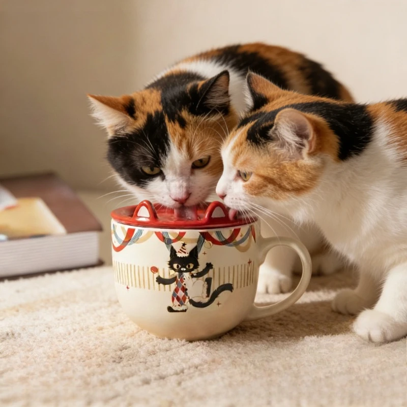 Cute Cat Bowls Ceramic Drinking Cup Human Pet Dual-purpose Water Bowl Food Basin Elevated Neck Protecting Cat Bowls Supplies
Cute Cat Bowls Ceramic Drinking Cup Human Pet Dual-purpose Water Bowl Food Basin Elevated Neck Protecting Cat Bowls Supplies