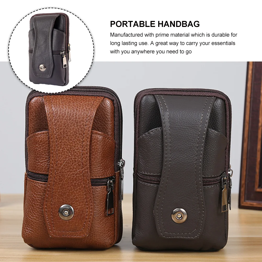 1Pcs Business Waterproof Vertical Cowhide Belt Phone Bag Coffee Practical Stylish Hook Portable Multipurpose Waist Bag for Men
1Pcs Business Waterproof Vertical Cowhide Belt Phone Bag Coffee Practical Stylish Hook Portable Multipurpose Waist Bag for Men