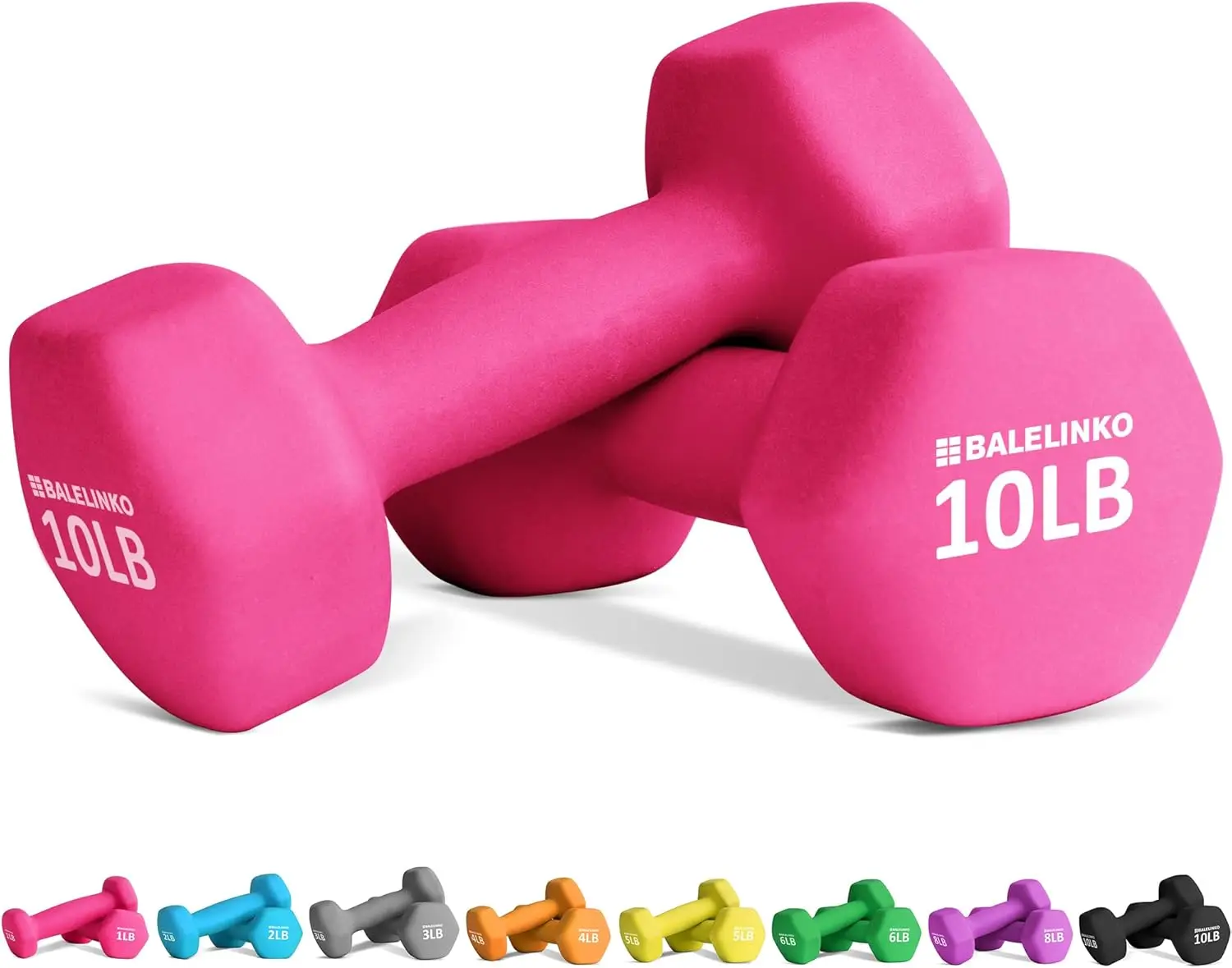 Hex Neoprene Dumbbells Set - 2x10lb for Yoga, Pilates & Strength Training - Non-Slip, Non-Rolling, Home Gym
Hex Neoprene Dumbbells Set - 2x10lb for Yoga, Pilates & Strength Training - Non-Slip, Non-Rolling, Home Gym