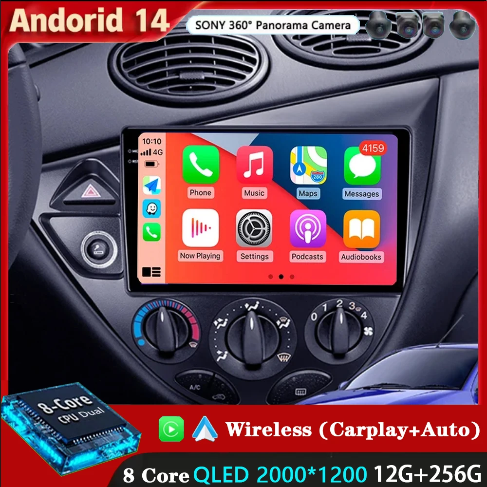 Для Ford Focus 1 LHD RHD 1998-2005 2K QLED 12 + 256 ГБ Android 14 CarPlay Автомобильный радиоприемник Мультимедийный видеоплеер GPS стерео головное устройство
Для Ford Focus 1 LHD RHD 1998-2005 2K QLED 12 + 256 ГБ Android 14 CarPlay Автомобильный радиоприемник Мультимедийный видеоплеер GPS стерео головное устройство