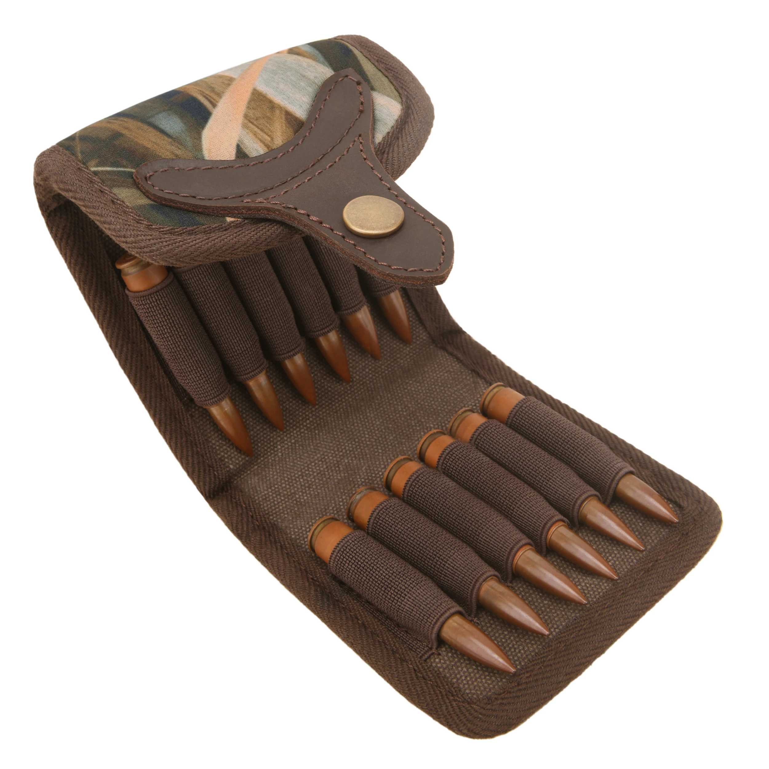 Camo Rifle Cartridges Pouch Ammunition Wallet Ammo Shell Holder on Belt For .223 .30/06 .308 .45/70
Camo Rifle Cartridges Pouch Ammunition Wallet Ammo Shell Holder on Belt For .223 .30/06 .308 .45/70