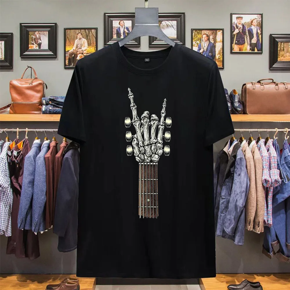 Trendy men's T-shirt, rock guitar print short-sleeved shirt casual short-sleeved blouse, summer spring and autumn blouse gifts
Trendy men's T-shirt, rock guitar print short-sleeved shirt casual short-sleeved blouse, summer spring and autumn blouse gifts