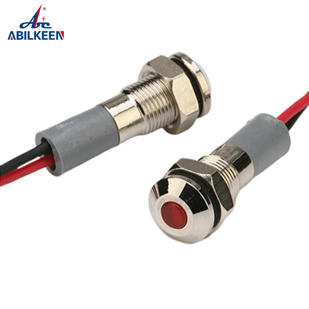 ABILKEEN 6mm Metal Indicator Waterproof Red/Green/Blue/Yellow/White Light 12v/24v Customized DIY Home Appliances
ABILKEEN 6mm Metal Indicator Waterproof Red/Green/Blue/Yellow/White Light 12v/24v Customized DIY Home Appliances