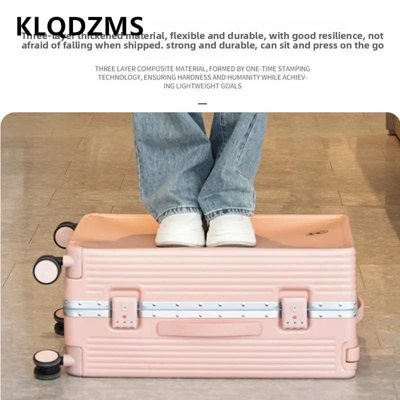 KLQDZMS Высококачественный чемодан, вместительный чемодан на колесиках, посадочный бокс с алюминиевой рамой, 20 дюймов, 22 дюйма, 24 дюйма, 26 дюймов, ручная кладь, дорожный багаж
KLQDZMS Высококачественный чемодан, вместительный чемодан на колесиках, посадочный бокс с алюминиевой рамой, 20 дюймов, 22 дюйма, 24 дюйма, 26 дюймов, ручная кладь, дорожный багаж