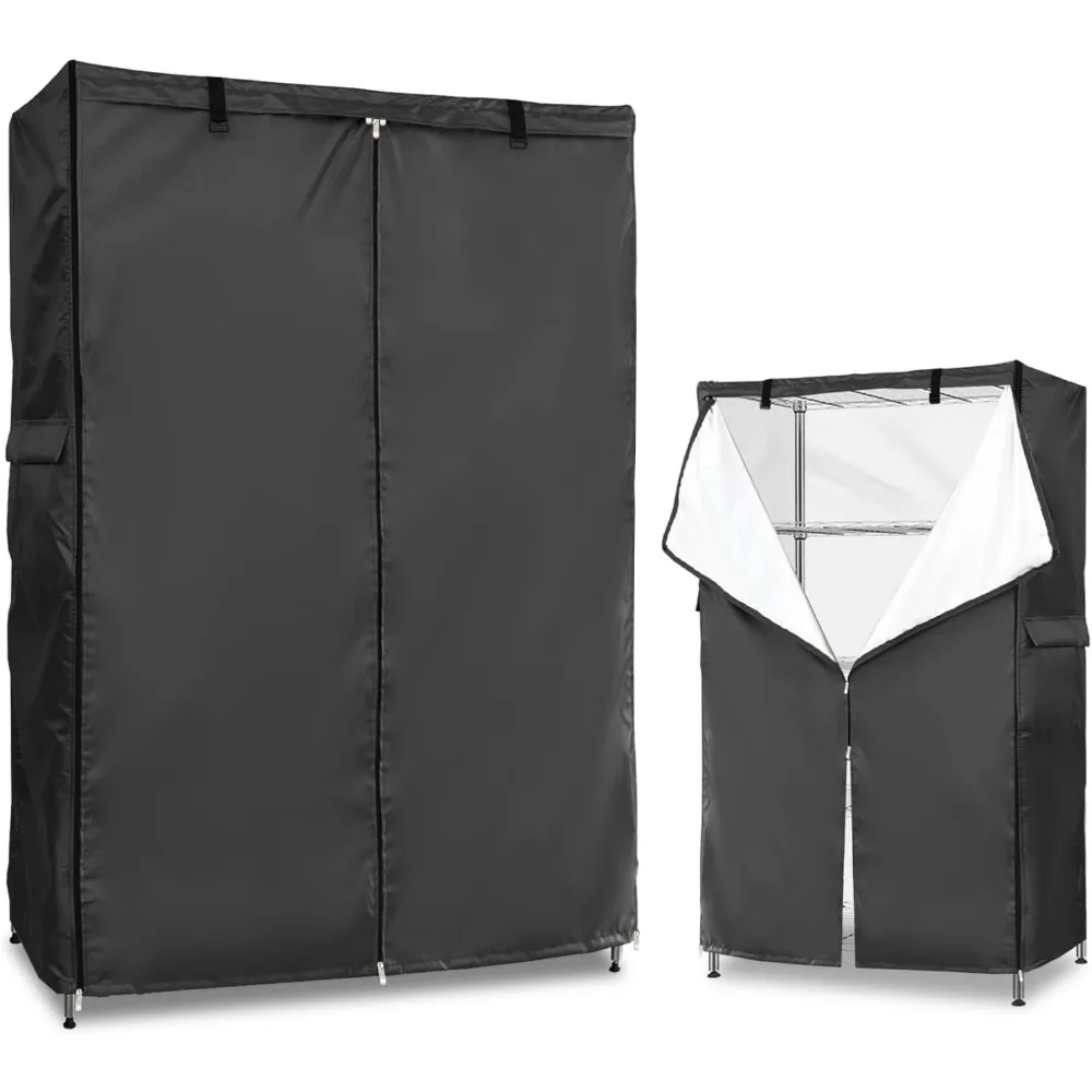 Heavy Duty 600D Dustproof Waterproof Wire Rack Cover with Zipper for Metal Shelving 48W x 19D x 72H Black
Heavy Duty 600D Dustproof Waterproof Wire Rack Cover with Zipper for Metal Shelving 48W x 19D x 72H Black
