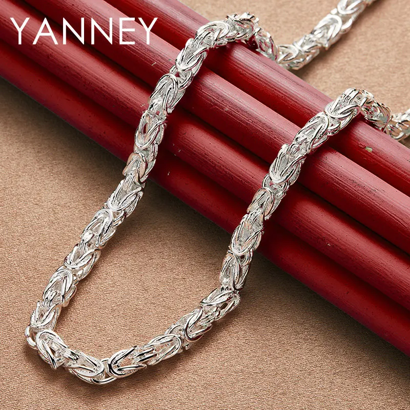 New 925 Sterling Silver 20 Inches Fine Chain Men Necklace For Women Fashion Hip Hop Charm Gift Wedding Jewelry Accessories
New 925 Sterling Silver 20 Inches Fine Chain Men Necklace For Women Fashion Hip Hop Charm Gift Wedding Jewelry Accessories