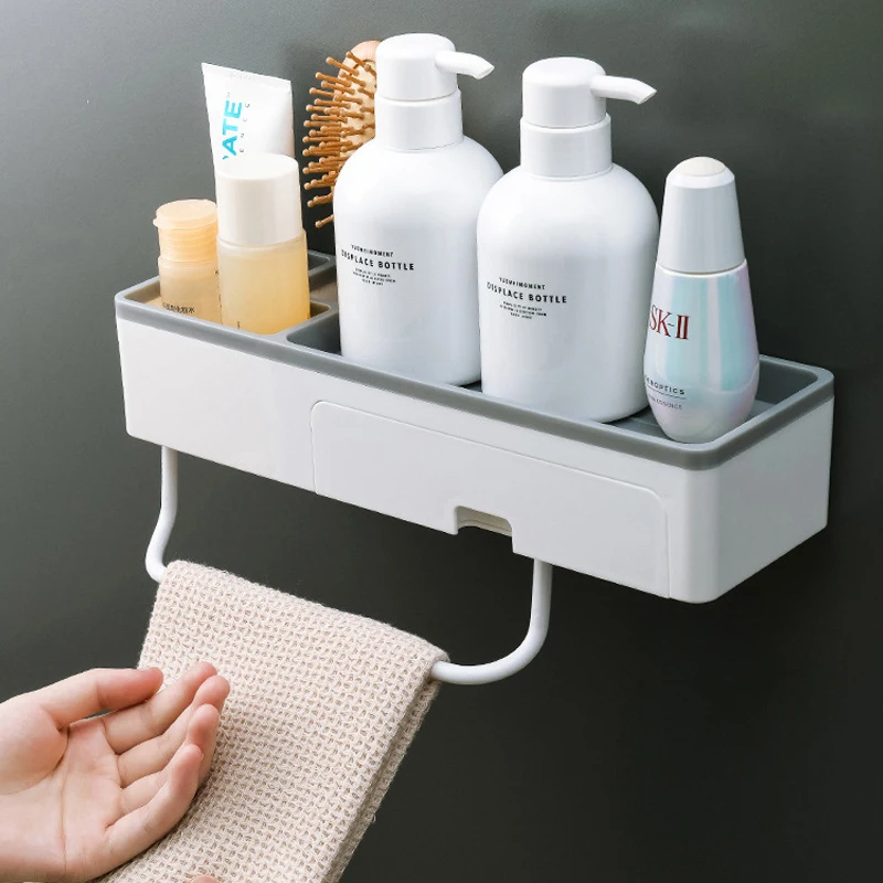 Shelf Kitchen Organizer Storage Unit Wall Mounted Spice Shampoo Cosmetics Towel Rack Without Screws Bathroom Accessories
Shelf Kitchen Organizer Storage Unit Wall Mounted Spice Shampoo Cosmetics Towel Rack Without Screws Bathroom Accessories