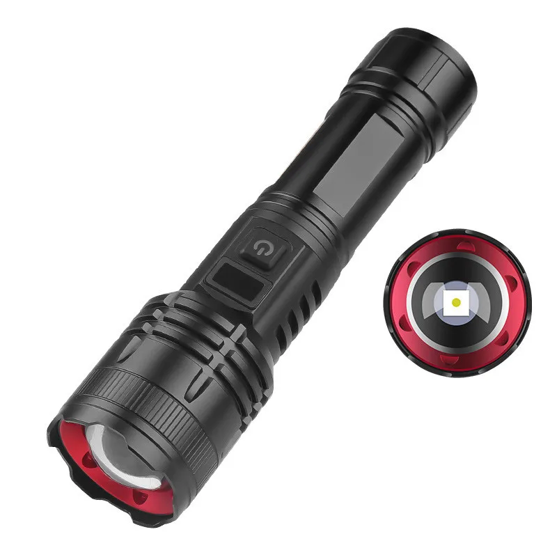 Super bright condenser flashlight, rechargeable 30W white laser, strong light digital, display flashlight
Super bright condenser flashlight, rechargeable 30W white laser, strong light digital, display flashlight