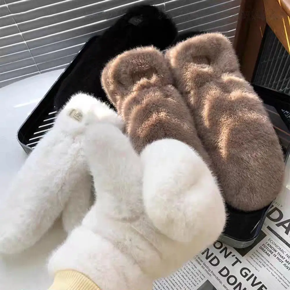 Winter Outdoor Keep Warm Gloves Plush Thick Imitation Rabbit Fur Gloves Soft Full Fingers Mittens Glove Thick Windproof Gloves
Winter Outdoor Keep Warm Gloves Plush Thick Imitation Rabbit Fur Gloves Soft Full Fingers Mittens Glove Thick Windproof Gloves