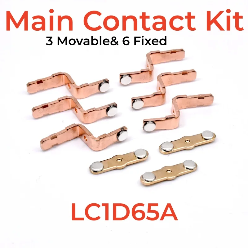 Main Contact Kit For LC1D65A LC1D50A LC1D40A Moving And Fixed Contacts Contactor Replacement Kit Spare Parts
Main Contact Kit For LC1D65A LC1D50A LC1D40A Moving And Fixed Contacts Contactor Replacement Kit Spare Parts
