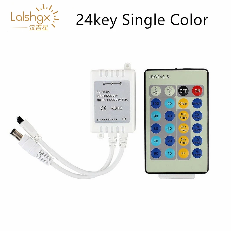 DC 12V 24V RGB RGBW LED Strip Music Controller Infrared Remote Single Color Warm White Dimmer For Tape
DC 12V 24V RGB RGBW LED Strip Music Controller Infrared Remote Single Color Warm White Dimmer For Tape