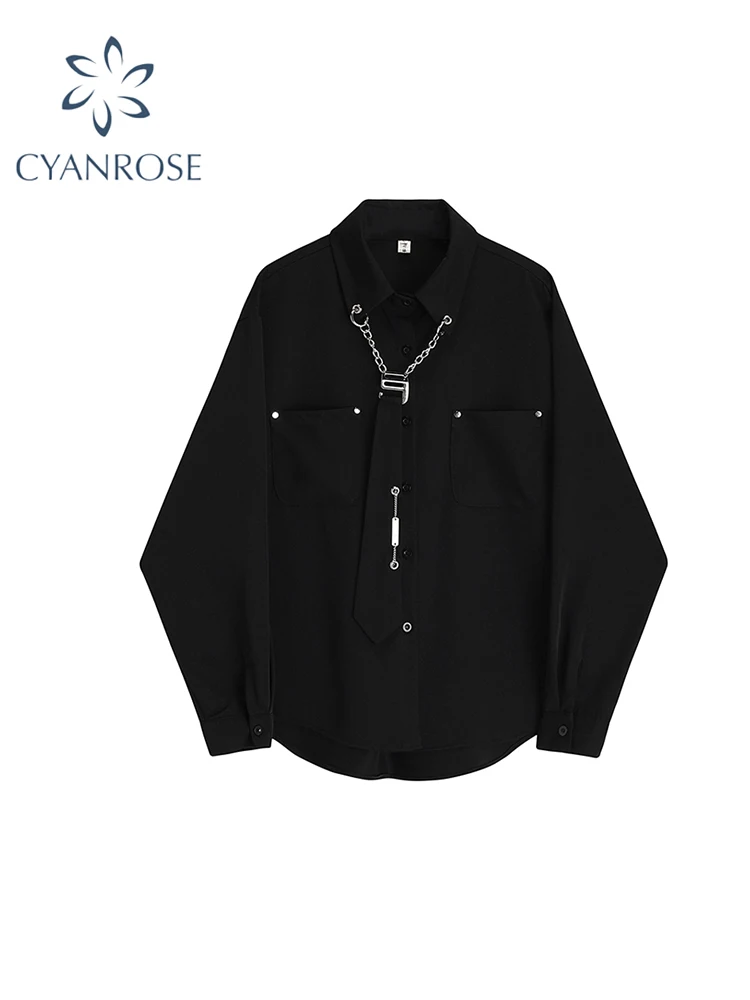 Women's Black Gothic Shirts and Blouses Y2k 90s Vintage Korean Harajuku 2000s Fashion Grunge Long Sleeve Punk Shirt Top Clothes
Women's Black Gothic Shirts and Blouses Y2k 90s Vintage Korean Harajuku 2000s Fashion Grunge Long Sleeve Punk Shirt Top Clothes