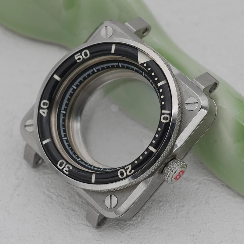 SKX007 Square Watch Case Compatible with NH34, NH35, NH36 Movements Features Sapphire Crystal Glass and Transparent Case Back 
SKX007 Square Watch Case Compatible with NH34, NH35, NH36 Movements Features Sapphire Crystal Glass and Transparent Case Back