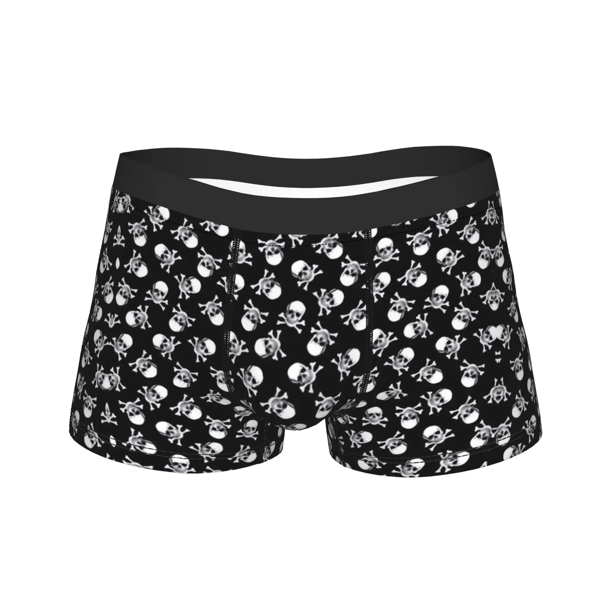Black White Tossed Skull Crossbones Underwear Men's Boxer Brief Funny Boxer Shorts High Quality Custom Plus Size Underpants
Black White Tossed Skull Crossbones Underwear Men's Boxer Brief Funny Boxer Shorts High Quality Custom Plus Size Underpants
