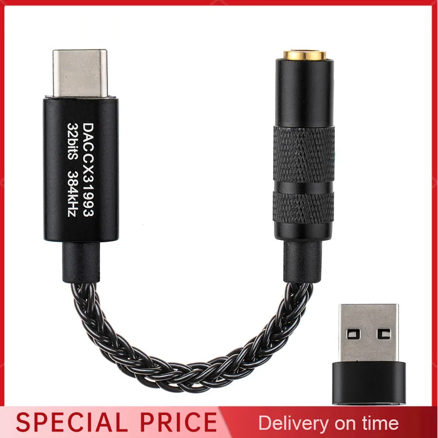 CX31993 USB DAC Audio Amplifier Type C To 3.5mm Headphone Amplifier Digital Decoder HiFi Hi-Res Converter Adapter
CX31993 USB DAC Audio Amplifier Type C To 3.5mm Headphone Amplifier Digital Decoder HiFi Hi-Res Converter Adapter