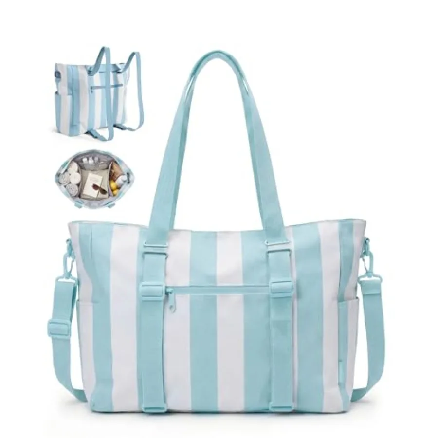 BAGSMART Large Beach Bag for Women, Oversize Tote Bag for Travel/Swim Pool/Summer 3-Ways to Carry, Cruise Essentials, Family Pi
BAGSMART Large Beach Bag for Women, Oversize Tote Bag for Travel/Swim Pool/Summer 3-Ways to Carry, Cruise Essentials, Family Pi