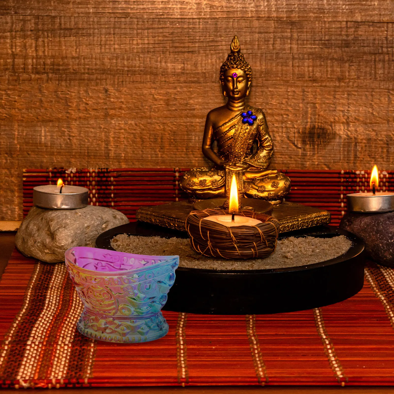1Pcs Yuanbao Butter Lamp Holder Buddhist Temple Holder Creative Glass Candlestick for Altar Votive Lighting
1Pcs Yuanbao Butter Lamp Holder Buddhist Temple Holder Creative Glass Candlestick for Altar Votive Lighting