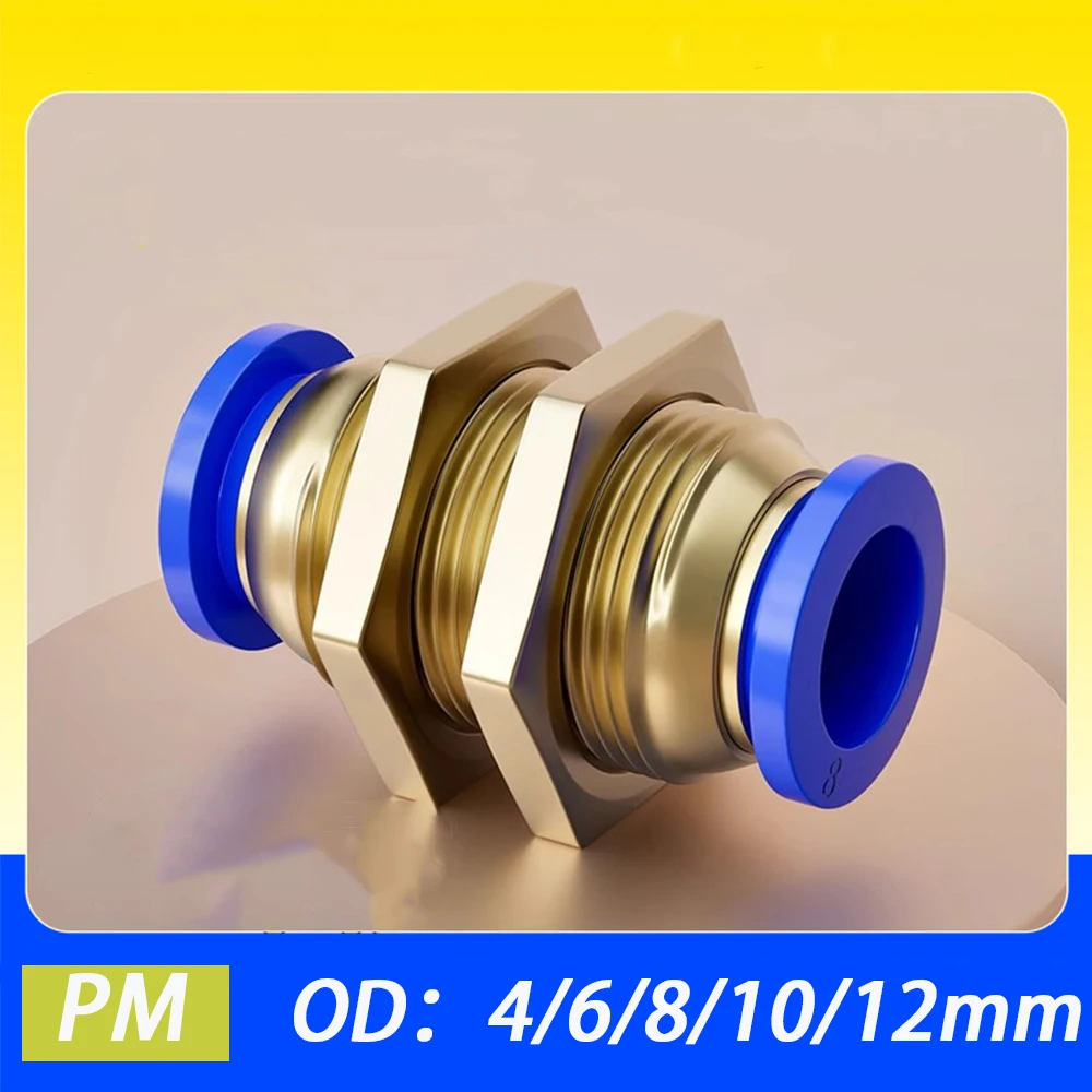 1/3/5Pcs PM Air Pneumatic Straight Bulkhead Union 4mm-12mm OD Hose Tube One Touch Push Into Gas Connector Brass Quick Fitting
1/3/5Pcs PM Air Pneumatic Straight Bulkhead Union 4mm-12mm OD Hose Tube One Touch Push Into Gas Connector Brass Quick Fitting