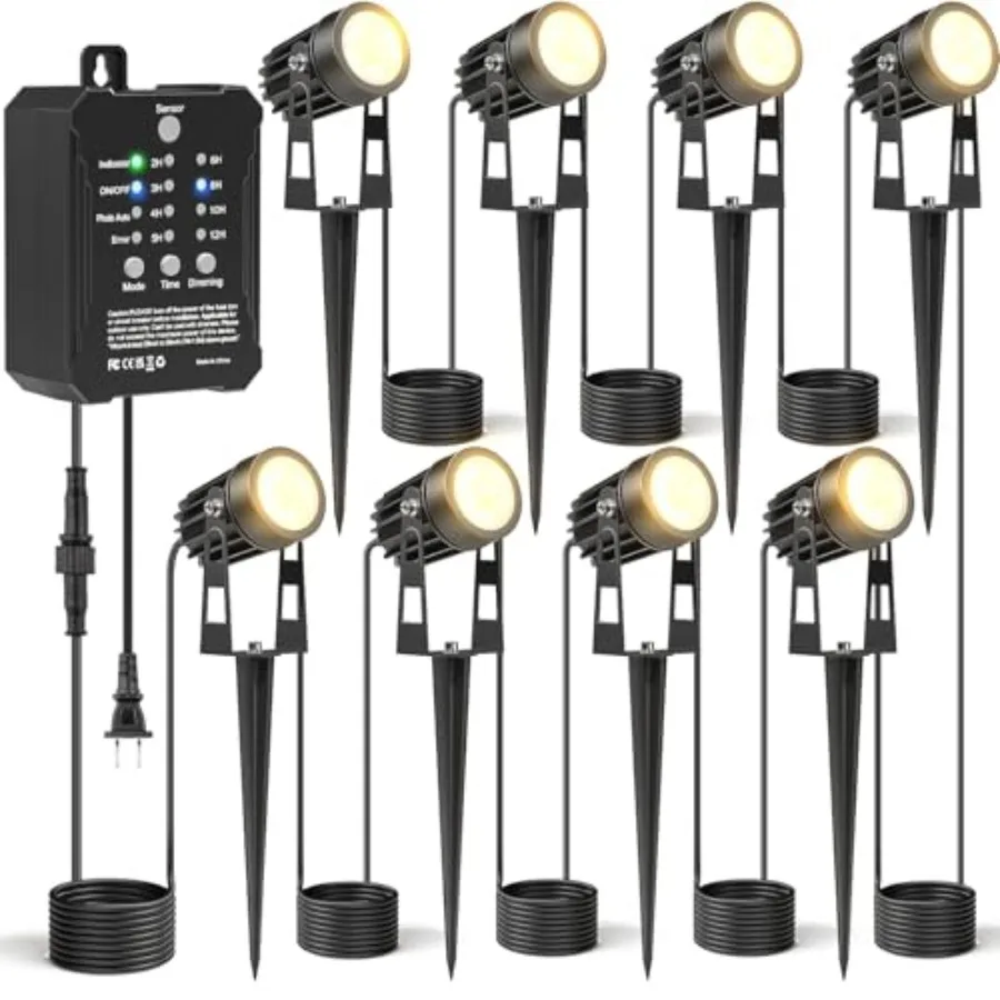 Low Voltage Landscape Lighting with Transformer Photocell Sensor and Timer Spotlights Kit Feet ETL Approved Wire Dimmable Water
Low Voltage Landscape Lighting with Transformer Photocell Sensor and Timer Spotlights Kit Feet ETL Approved Wire Dimmable Water