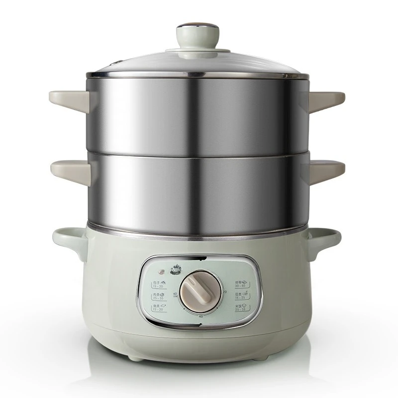 Electric steamer household timed double-layer stainless steel steamer small electric hot pot
Electric steamer household timed double-layer stainless steel steamer small electric hot pot