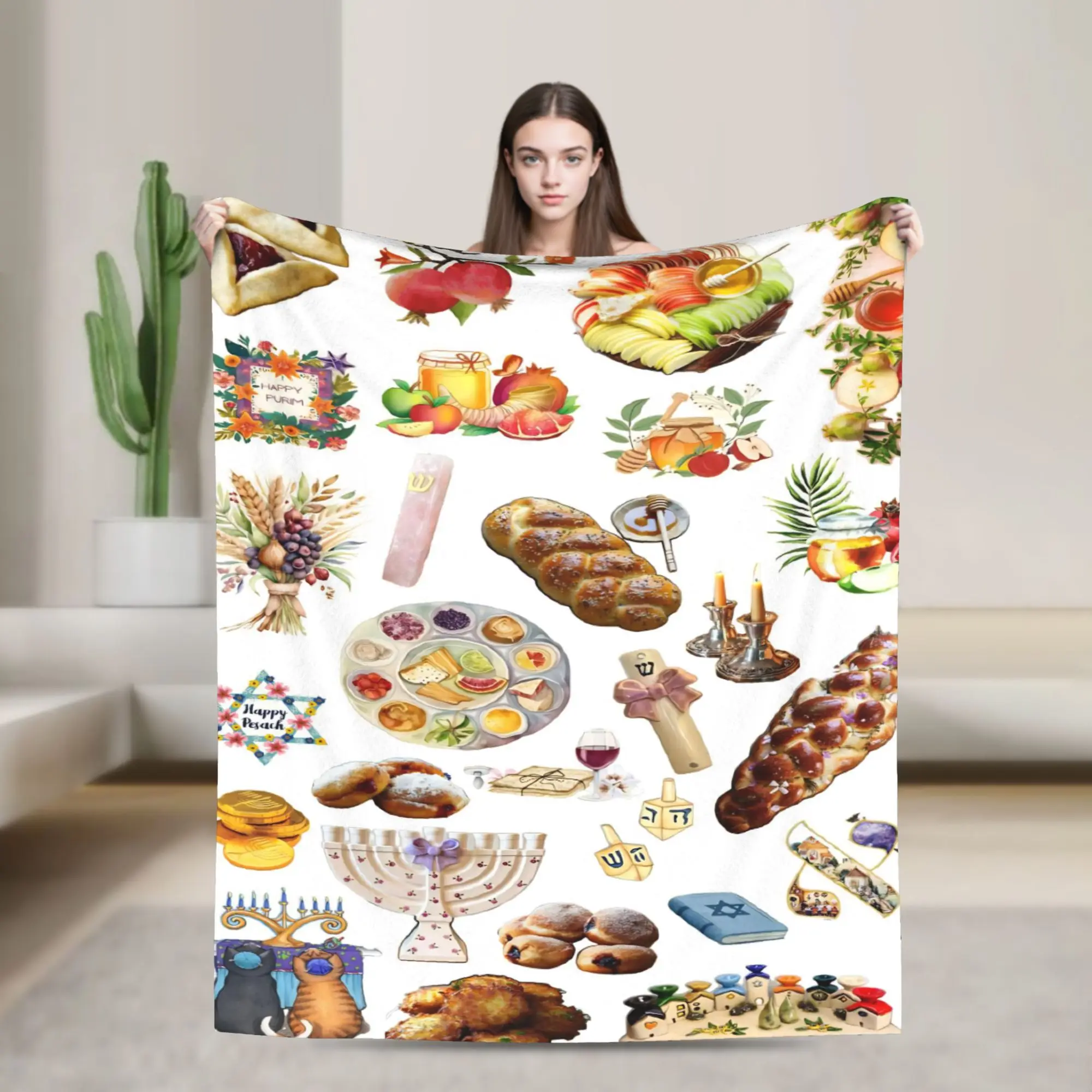 Happy Jewish Passover Blanket Quality Warm Soft Throw Blanket Spring Travel Bedroom Fashion Bedspread
Happy Jewish Passover Blanket Quality Warm Soft Throw Blanket Spring Travel Bedroom Fashion Bedspread