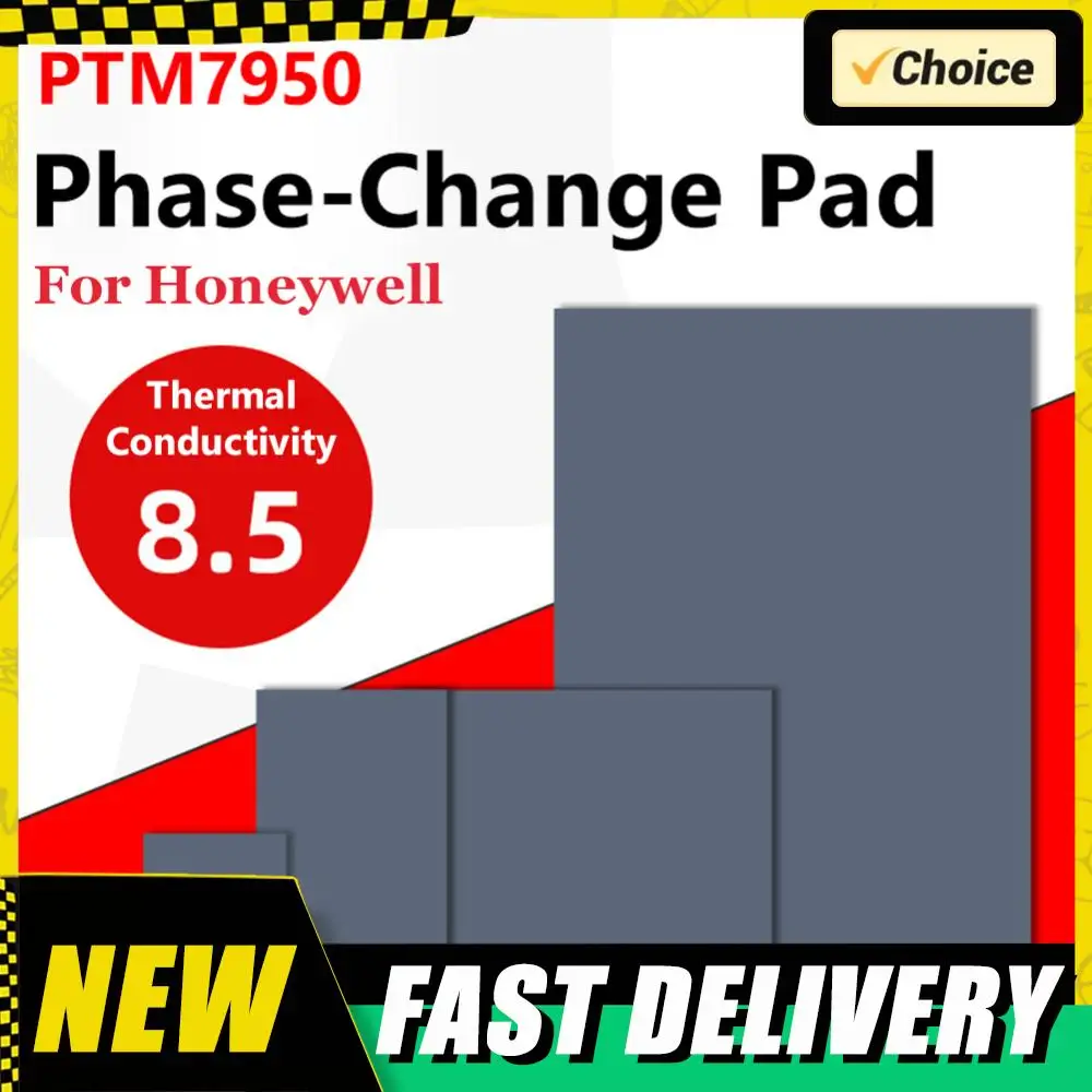 For Honeywell PTM7950 Silicone Thermal Pad Gasket 8.5W/mK Heatsink Cooling Pad Replacement Lightweight for Laptop GPU CPU
For Honeywell PTM7950 Silicone Thermal Pad Gasket 8.5W/mK Heatsink Cooling Pad Replacement Lightweight for Laptop GPU CPU
