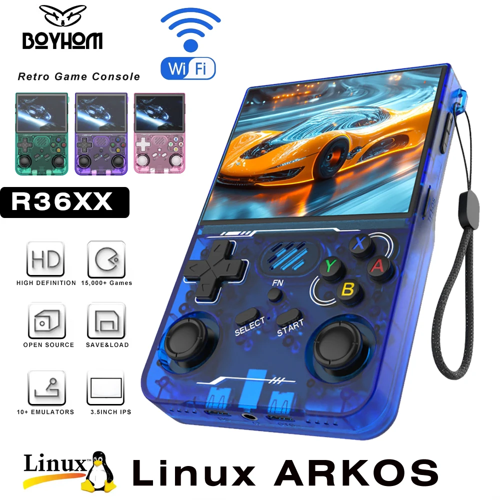 Новая обновленная портативная игровая консоль R36XX в стиле ретро Linux ARKOS System Портативный карманный видеоплеер Wi-Fi для PS1 PSP N64 GBA Games
Новая обновленная портативная игровая консоль R36XX в стиле ретро Linux ARKOS System Портативный карманный видеоплеер Wi-Fi для PS1 PSP N64 GBA Games