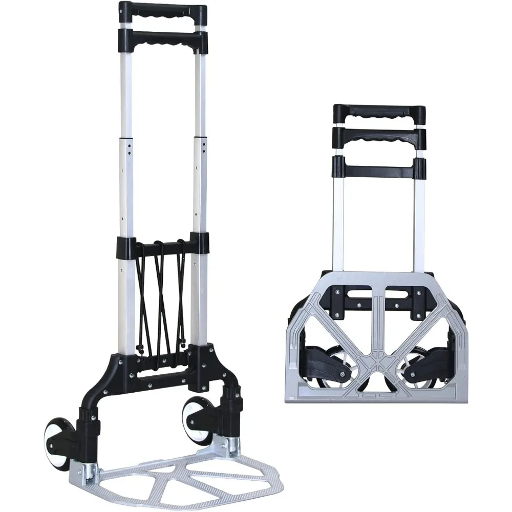 Folding Hand Truck Dolly Cart,Aluminum Portable Hand Cart for Daily handling Work,180lbs, with Silent Wheel,Telescoping Handle
Folding Hand Truck Dolly Cart,Aluminum Portable Hand Cart for Daily handling Work,180lbs, with Silent Wheel,Telescoping Handle