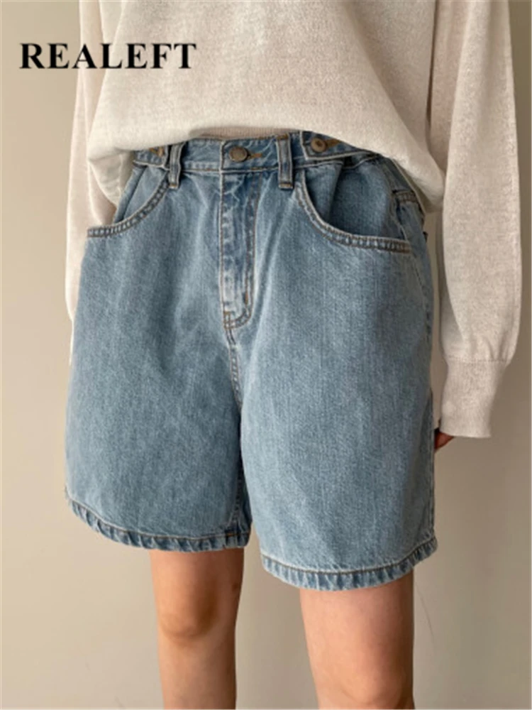 REALEFT Vintage Blue Women Denim Half Pants 2023 New Summer Pockets Adjustable Waist Casual Female Straight Jeans Trousers Lady
REALEFT Vintage Blue Women Denim Half Pants 2023 New Summer Pockets Adjustable Waist Casual Female Straight Jeans Trousers Lady