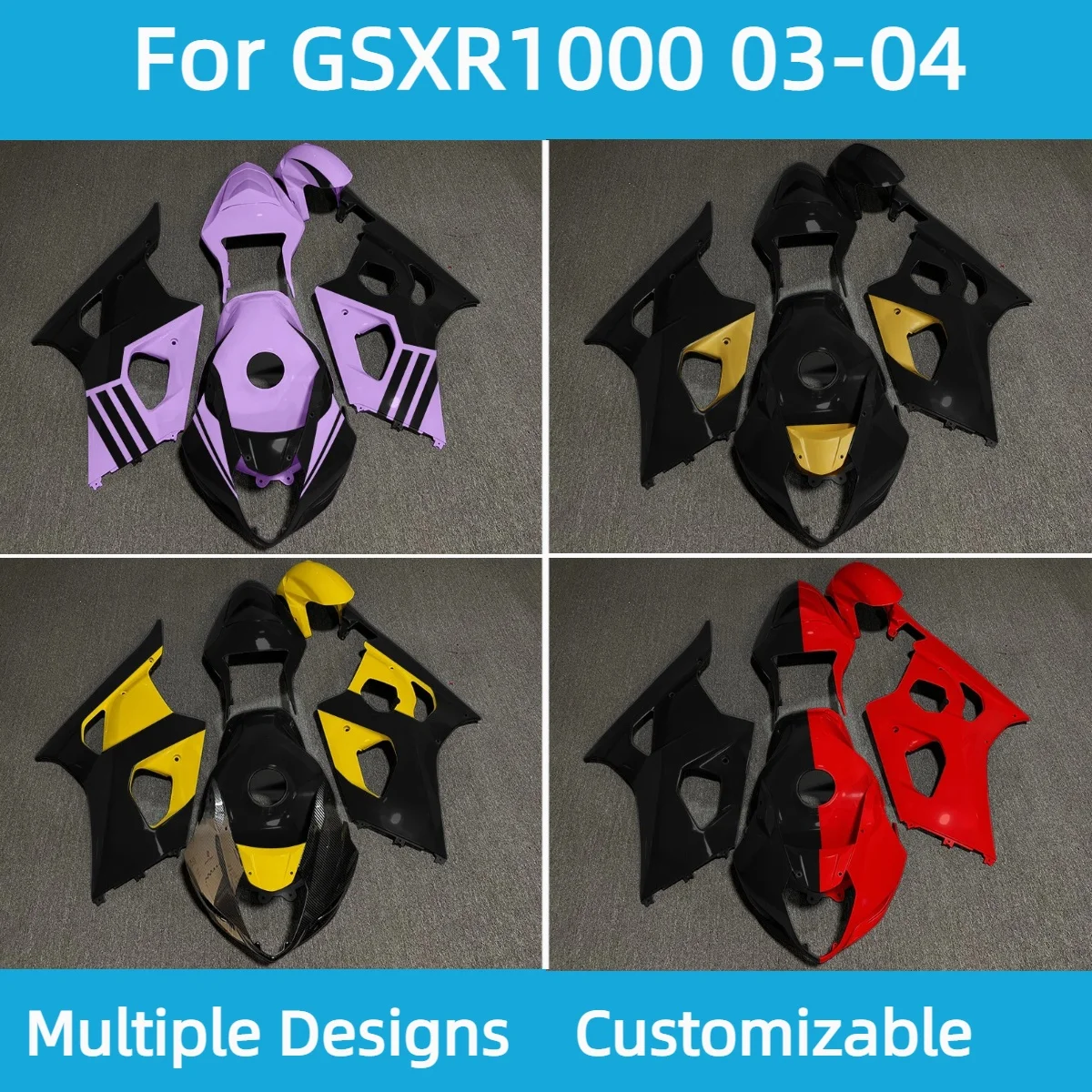 For GSXR1000 2003 2004 Aftermarket Motorcycle Fairings GSXR 1000 03 04 Good Quality ABS Injection Bodywork Fairing Kit
For GSXR1000 2003 2004 Aftermarket Motorcycle Fairings GSXR 1000 03 04 Good Quality ABS Injection Bodywork Fairing Kit