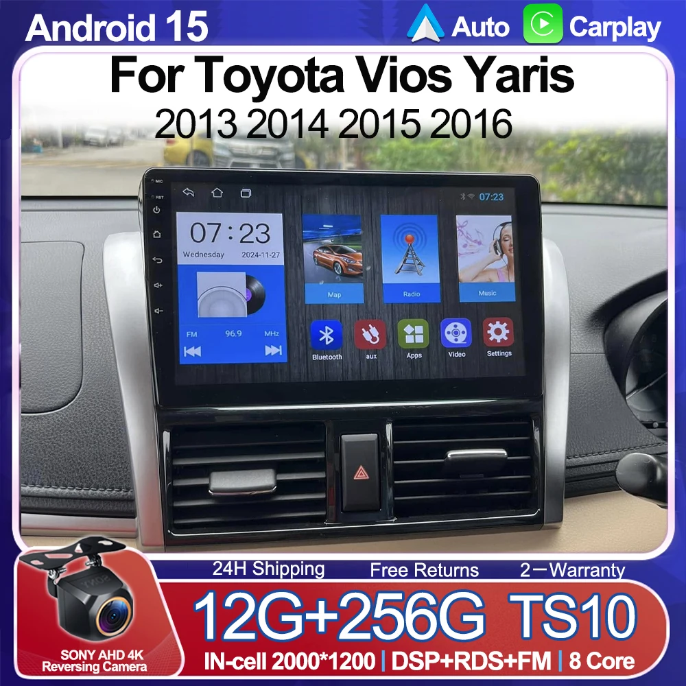 Car Radio Video Multimedia Player 10 '' For Toyota Vios Yaris 2013 2014 2015 2016 GPS Navigation WiFi Bluetooth WIFI 5G 8 Core
Car Radio Video Multimedia Player 10 '' For Toyota Vios Yaris 2013 2014 2015 2016 GPS Navigation WiFi Bluetooth WIFI 5G 8 Core