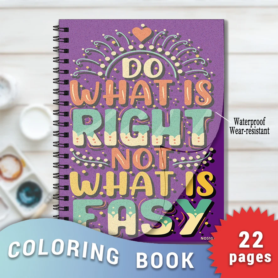 Adult Quotes Coloring Book - 8.3x 11.2 Inch 22 Page Coloring Book - Helps Reduce Stress and Ease Emotions
Adult Quotes Coloring Book - 8.3x 11.2 Inch 22 Page Coloring Book - Helps Reduce Stress and Ease Emotions