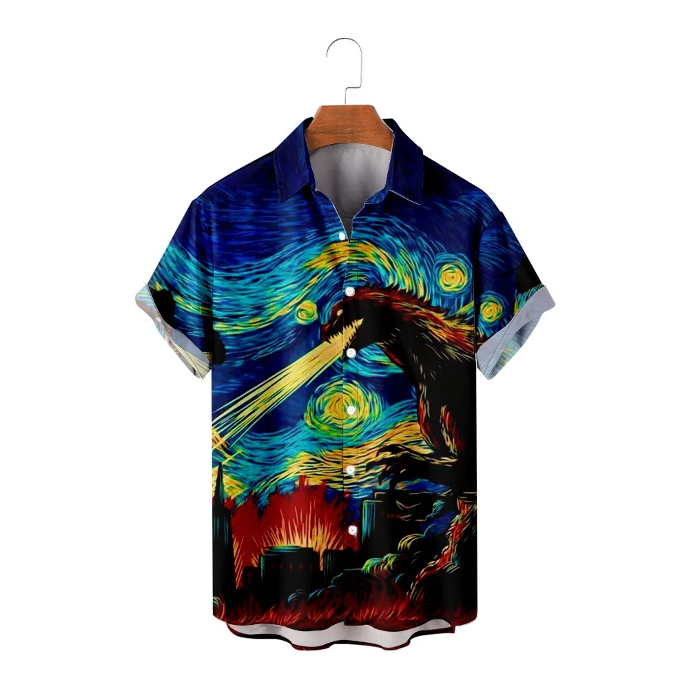 Beach Shirts Summer Hawaiian Men's Blue Print Shirt Short Sleeve Fashion Tops Shirt Blouse
Beach Shirts Summer Hawaiian Men's Blue Print Shirt Short Sleeve Fashion Tops Shirt Blouse