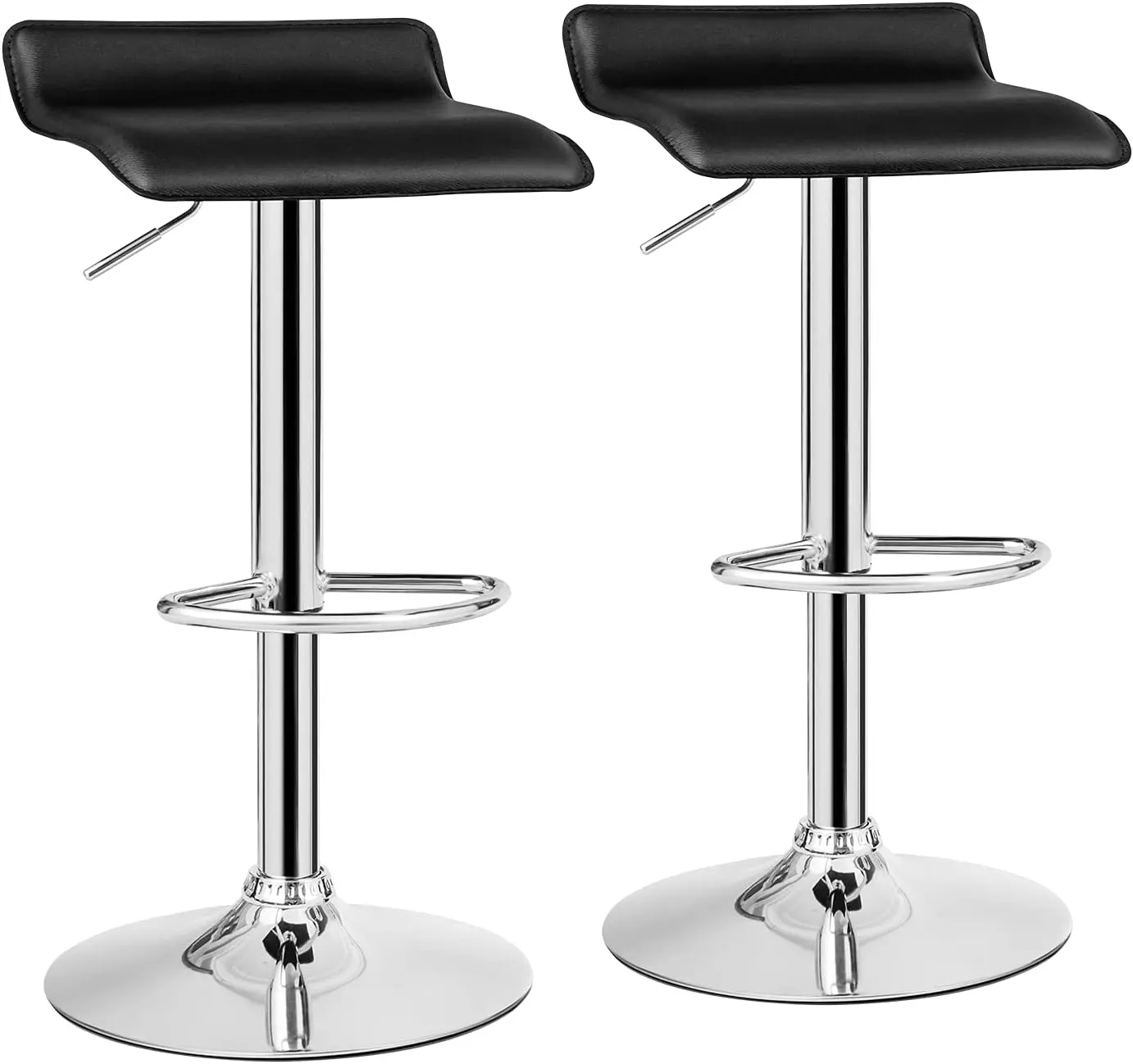 Bar Stools Set Of 2, Adjustable Swivel Pu Leather Barstools W/Footrest, Chrome Base, Hydraulic Modern Bar Chairs For Dining
Bar Stools Set Of 2, Adjustable Swivel Pu Leather Barstools W/Footrest, Chrome Base, Hydraulic Modern Bar Chairs For Dining