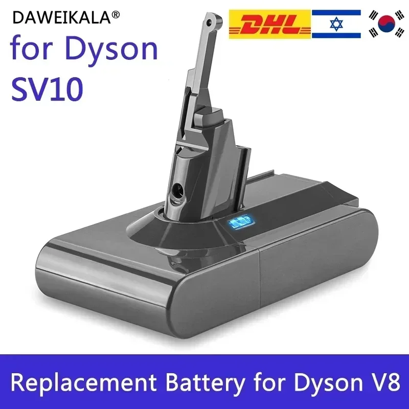 For Dyson V8 21.6V 6800Ah Battery replacement Absolute V8 Animal Li-ion SV10 Vacuum Cleaner series Rechargeable batteries
For Dyson V8 21.6V 6800Ah Battery replacement Absolute V8 Animal Li-ion SV10 Vacuum Cleaner series Rechargeable batteries