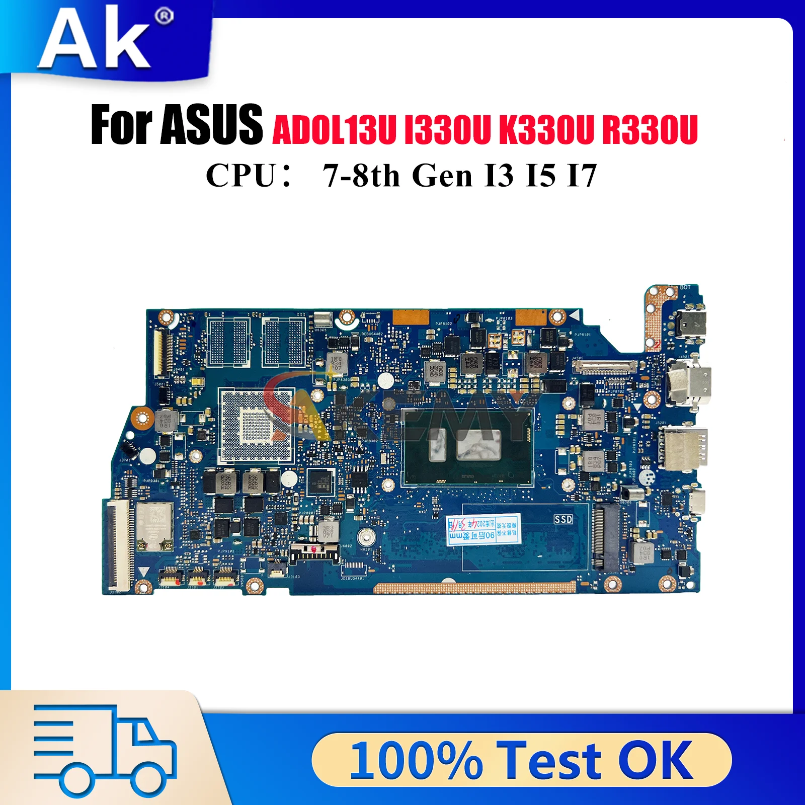 X330UA Laptop Motherboard For ASUS K330U V330U X330UN S330U R330U ADOL13U X330U X330UL X330UF I330U Mainboard With I3 I5 I7 CPU
X330UA Laptop Motherboard For ASUS K330U V330U X330UN S330U R330U ADOL13U X330U X330UL X330UF I330U Mainboard With I3 I5 I7 CPU