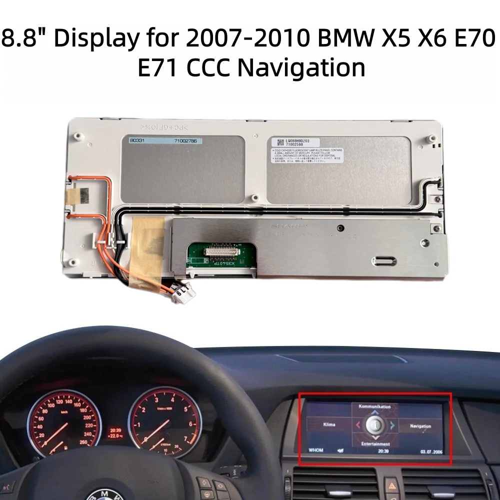 8.8" Display for 2007-2010 BMW X5 E70 X6 E71 CCC CID Radio Navigation LCD Screen
8.8" Display for 2007-2010 BMW X5 E70 X6 E71 CCC CID Radio Navigation LCD Screen