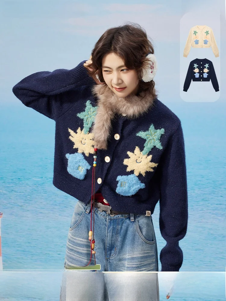 Maood fiti ort Open Cardigan Wool Blend Women's Sweater Contrast Color Construction Site Faion Sweet Sle Long Sve
Maood fiti ort Open Cardigan Wool Blend Women's Sweater Contrast Color Construction Site Faion Sweet Sle Long Sve