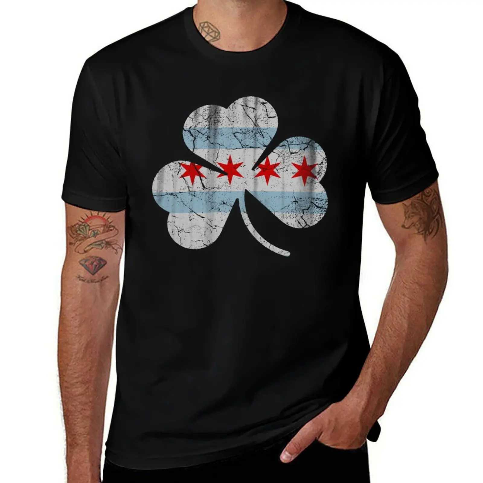 Vintage Irish Flag of Chicago Shamrock T-Shirt essential t shirt t shirts for man pack cotton T-Shirt
Vintage Irish Flag of Chicago Shamrock T-Shirt essential t shirt t shirts for man pack cotton T-Shirt