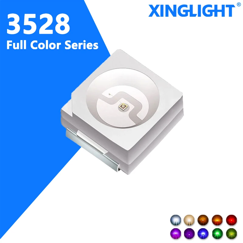 XINGLIGHT 100pcs 3528 SMD led beads high bright full spectrum SMT red pink ice blue leds XL-3528SURC-1.9T
XINGLIGHT 100pcs 3528 SMD led beads high bright full spectrum SMT red pink ice blue leds XL-3528SURC-1.9T