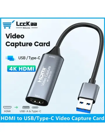 Karta przechwytująca wideo 4K USB 3.0/Type-C Rejestrator Grabber zgodny z HDMI do gier PS4 Kamera DVD Nagrywanie z kamery Transmisja na żywo