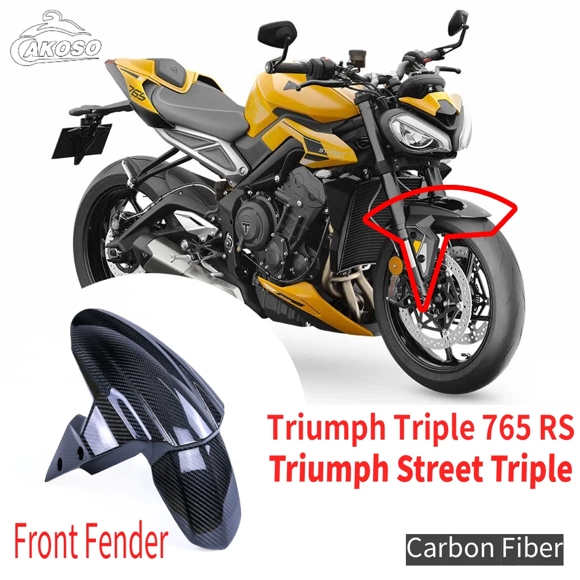 For Triumph Street Triple 765 RS Front Fender Carbon Fiber Modified Motorcycle Accessories Fairing Parts
For Triumph Street Triple 765 RS Front Fender Carbon Fiber Modified Motorcycle Accessories Fairing Parts
