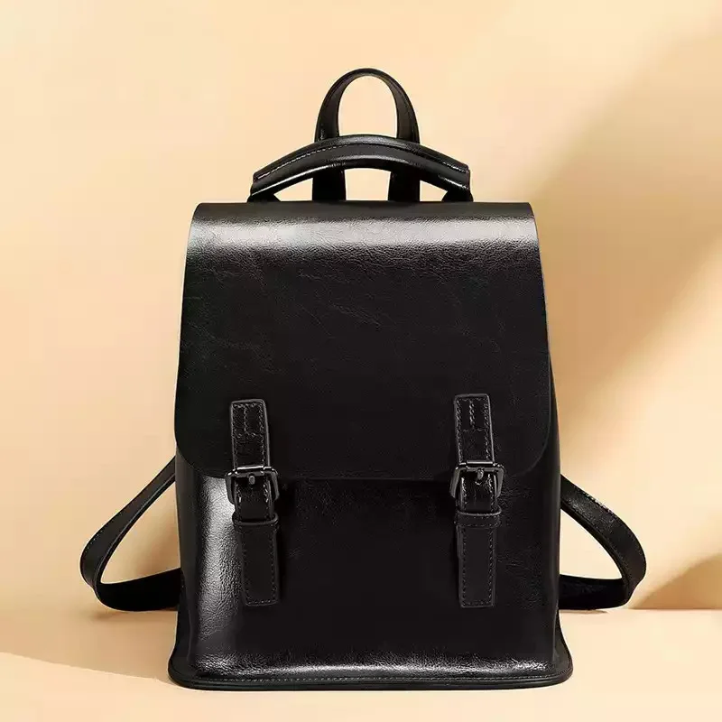 Genuine Leather Women Backpacks Retro Girl's School Bag Fashion Travel Bagpack Female Shoulder Bag
Genuine Leather Women Backpacks Retro Girl's School Bag Fashion Travel Bagpack Female Shoulder Bag