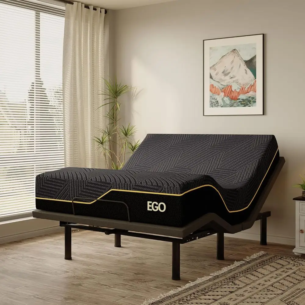 Universal Size Adjustable Bed Base with 14 Memory Foam Mattress, Independent Head and Foot Incline, Electric Adjustable Metal Be
Universal Size Adjustable Bed Base with 14 Memory Foam Mattress, Independent Head and Foot Incline, Electric Adjustable Metal Be
