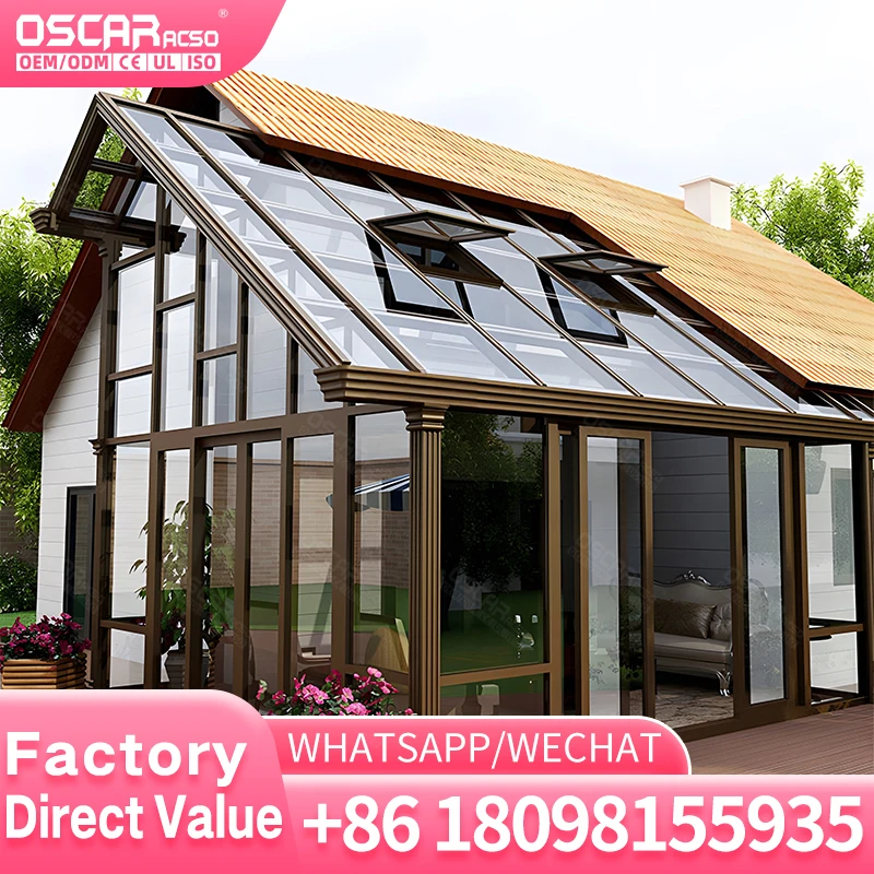 Aluminum Sunroom Glass House Sunroom Kit DIY Sunroom Prefab Sunroom for Garden Patio Deck
Aluminum Sunroom Glass House Sunroom Kit DIY Sunroom Prefab Sunroom for Garden Patio Deck