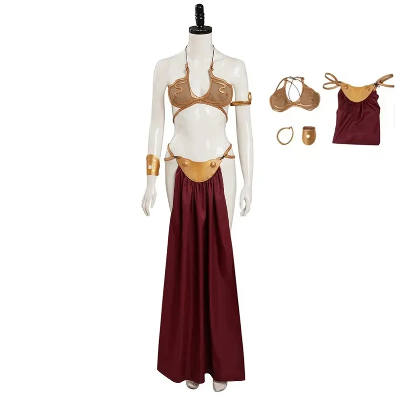 Princess Leia Cosplay Costume Movie Space Battle Fantasy Sexy Slave Dress Bikini Suit Women Halloween Party Outfitss,3'f.5;j.8
Princess Leia Cosplay Costume Movie Space Battle Fantasy Sexy Slave Dress Bikini Suit Women Halloween Party Outfitss,3'f.5;j.8