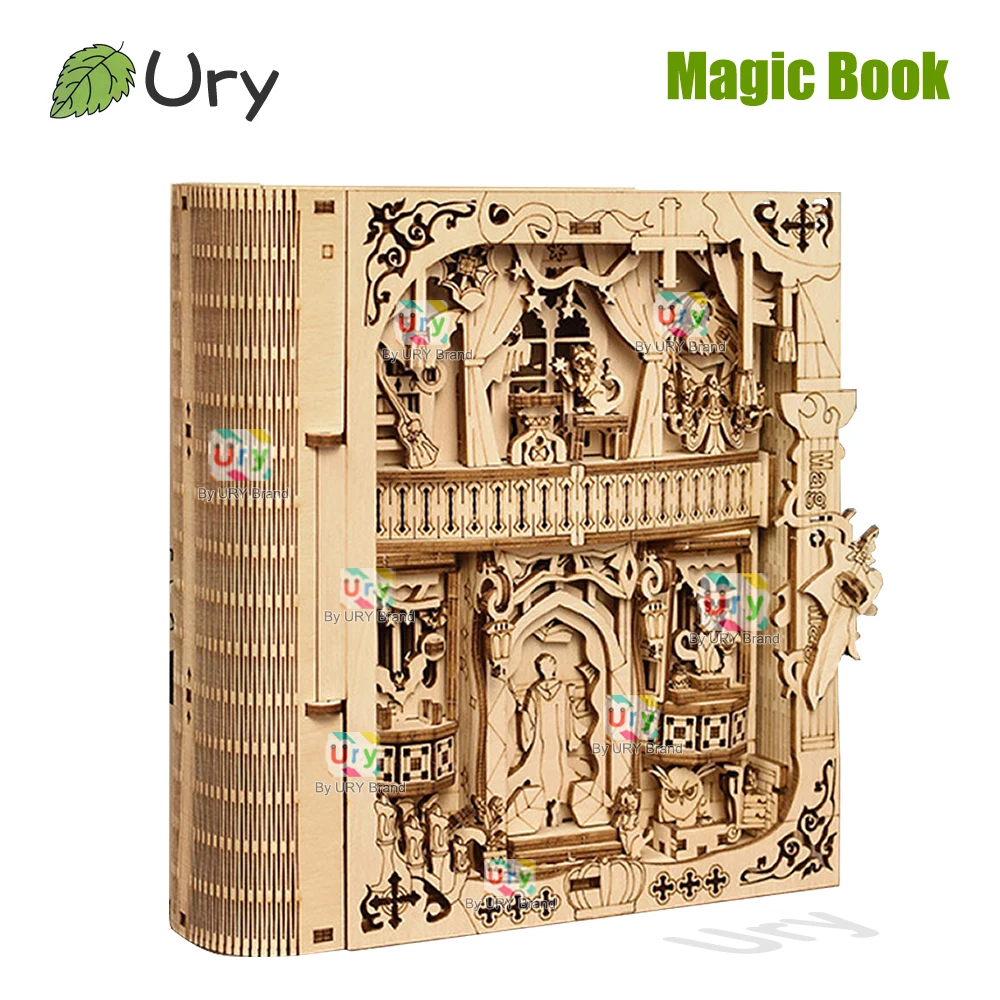 Ury 3D Wooden Puzzle Movie Serie Magic Book Box Spellbook Magician Cat Owl Messenger Model DIY Toy Decoration Gift for Kid Adult
Ury 3D Wooden Puzzle Movie Serie Magic Book Box Spellbook Magician Cat Owl Messenger Model DIY Toy Decoration Gift for Kid Adult