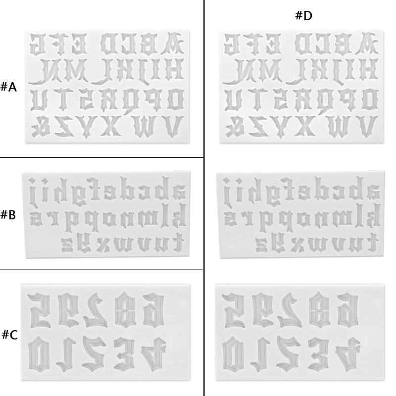 Gothic Font Letters Numbers Keychain Epoxy Resin Mold Handmade Mould Drop shipping
Gothic Font Letters Numbers Keychain Epoxy Resin Mold Handmade Mould Drop shipping